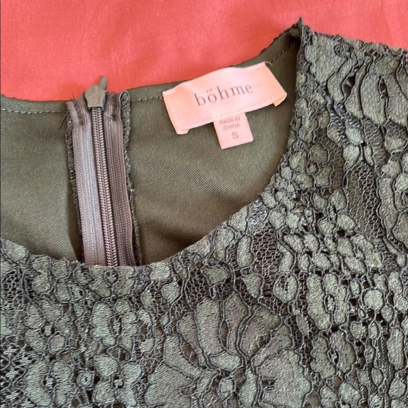 Bohme Emerald Green Ruffled Midi Dress Wedding Guest - Picture 3 of 4